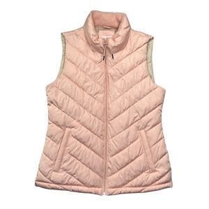 Gap Puffer‎ Vest Women's Small Light Pink Athletic Quilted Outdoor Performance